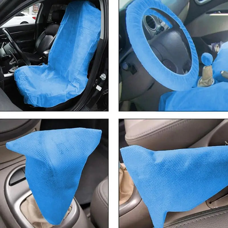 2 Pcs Universal Car Seat Cover Disposable Non-Woven Fabric Vehicle Dustproof Waterproof Cleaning Beauty Repair Car Protector New