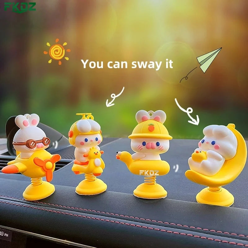 Shake Happy Creative Car Ornament Electric Car Shaking Ornament Personalized Car Relaxation Fun Ornament Desktop Decoration