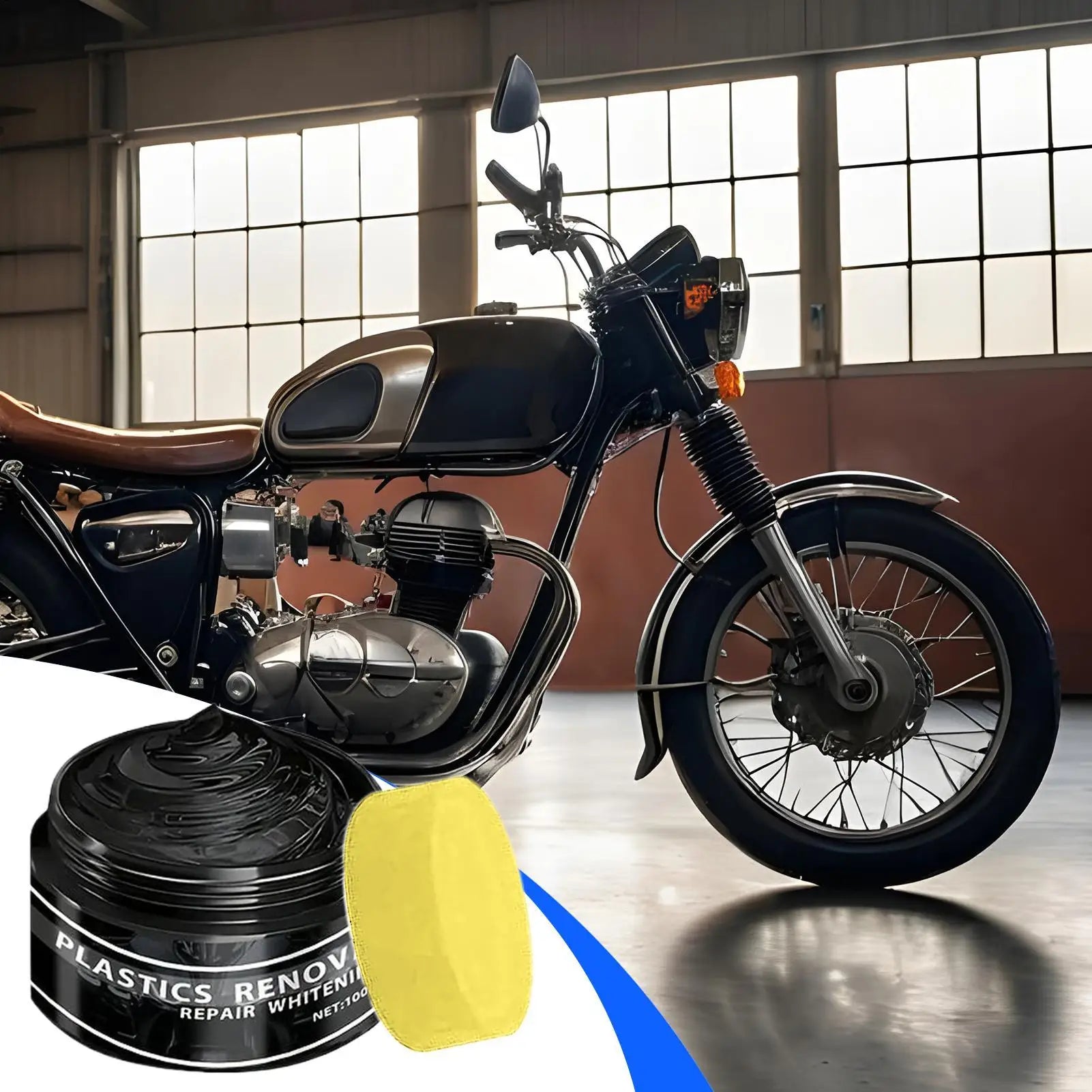 Car & Motorcycle Renovation Wax Plastic & Rubber Repair Cream - Nano Enhanced Black Car Wax Renovation Wax Interior Restorer