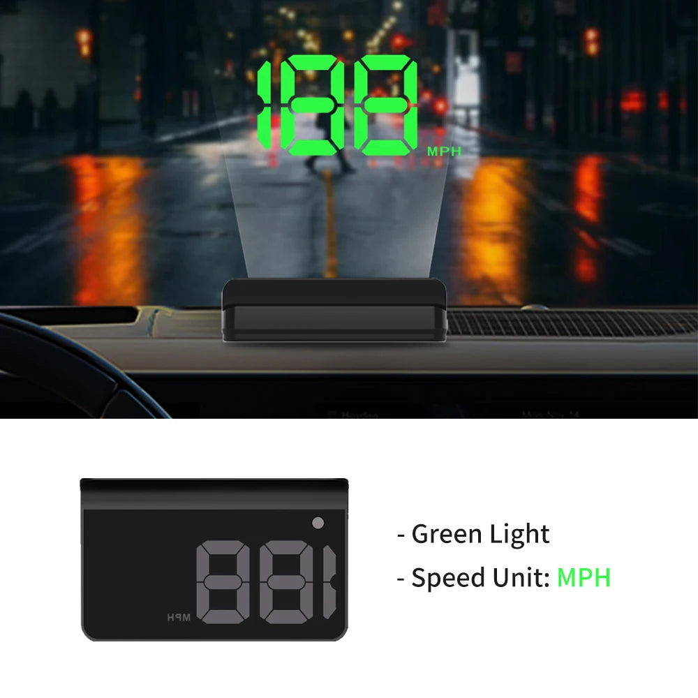 KWHUD K1 HUD Head-up Display Car GPS Digital Speedometer Universal Speed Windshield Projector Plug&Play Auto Electronic Devices