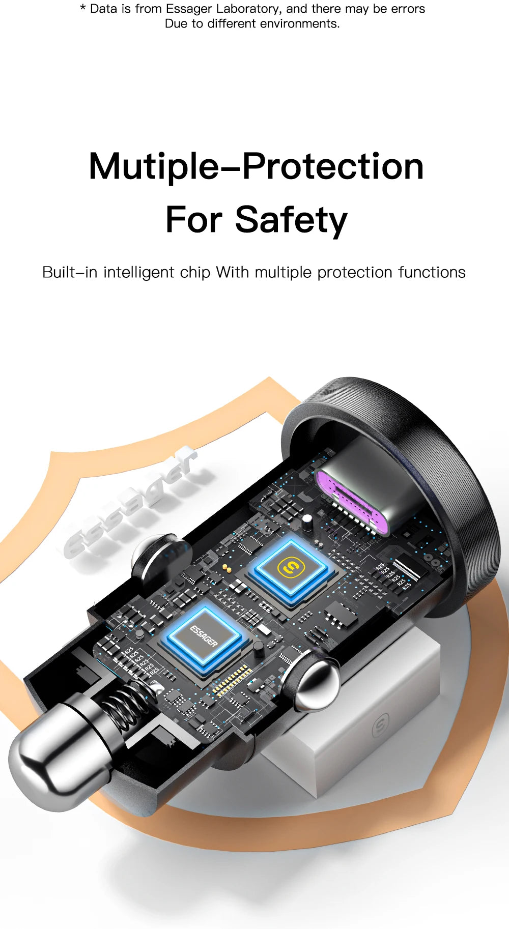 Essager 30W USB Car Charger Quick Charge4.0 QC PD 3.0 SCP 5A USB Type C Car Fast Charging For iPhone 14 13 Huawei Samsung Xiaomi