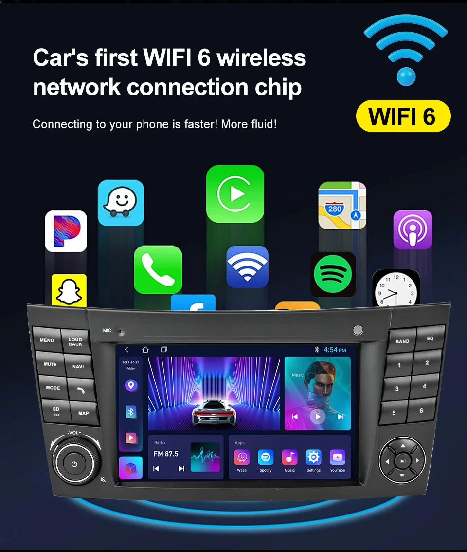 Android Radio For Mercedes Benz E-class W211 E200 E220 E300 E350 E240 E270 E280 CLS CLASS W219 Car Player Wireless Carplay Auto