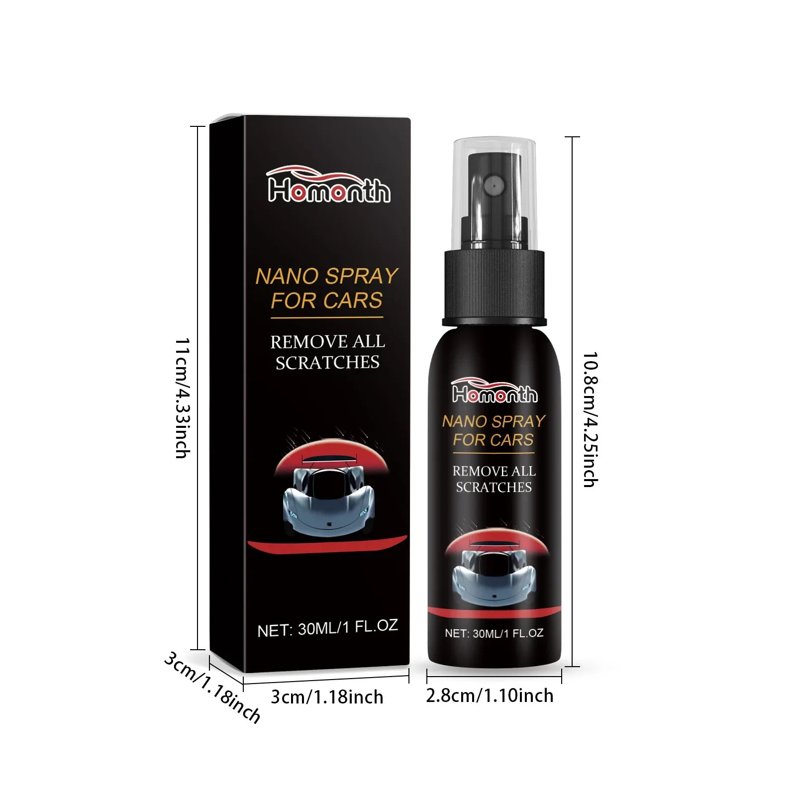 30/120ML Car Nano Coating Spray Liquid Wax Polish Paint Sealant Water Repellent Protective Layer for Automotive Detailing Shine