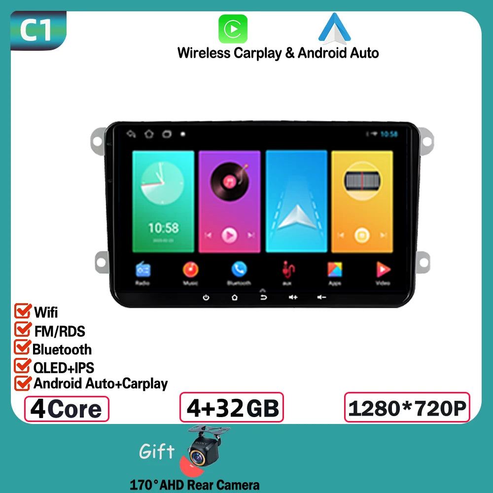 Android 15 car radio For Volkswagen VW CC Passat B7 Polo Golf 5 6 Jetta mk5 mk6 Video Player GPS wireless carplay Head Unit WIFI