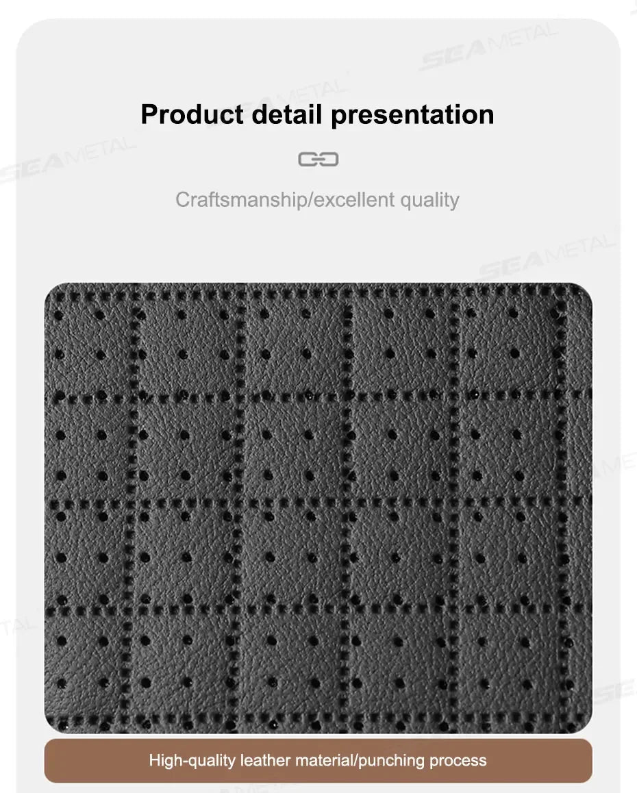 Leather Car Armrest Box Pad Memory Foam Center Console Arm Rest Protector Cover with Storage Pocket Elbow Rest Cushion