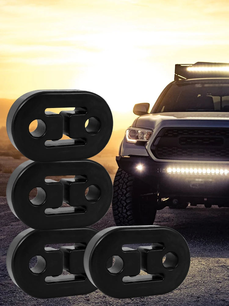 4Pcs Exhaust Pipe Hanger Rubber Exhaust Mount Bracket Shock Absorbent Heavy Duty Exhaust Insulator Universal Car Vehicle Exhaust