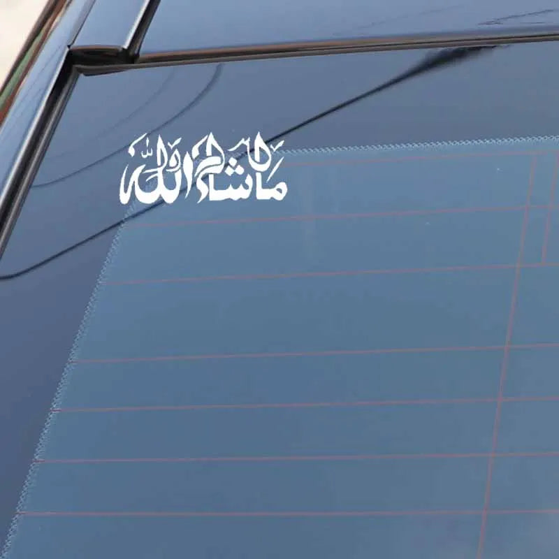 Mashallah Islamic Art Decorative Stickers Sticker for Car Products Sunscreen and Waterproof Cover Scratches Accessories Decals