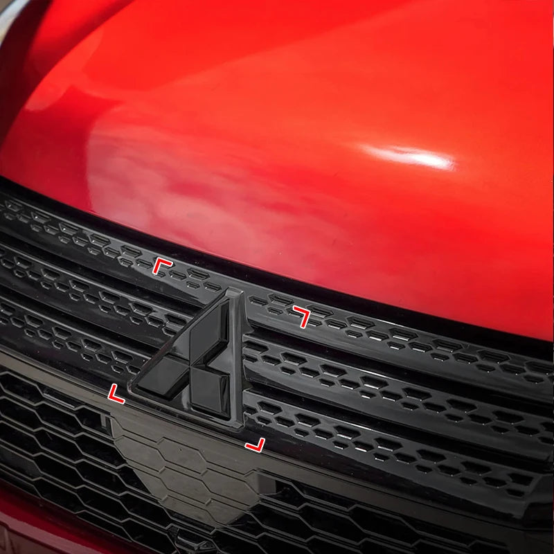 1Pcs Car Emblem Badge Hood Front Rear Trunk Logo Accessories For Mitsubishi Lancer Lancer ASX Outlander 3 Pajero exzos Pajero 4
