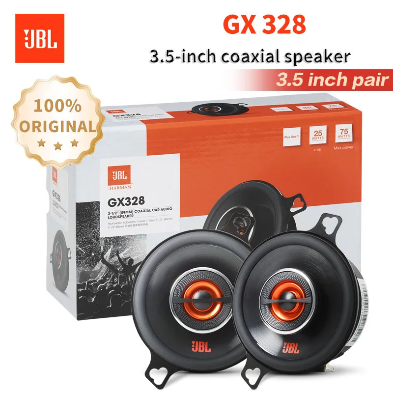 JBL car audio speaker 3.5-inch coaxial tweeter midrange bass full-range car speaker 3.5-inch pair GX328