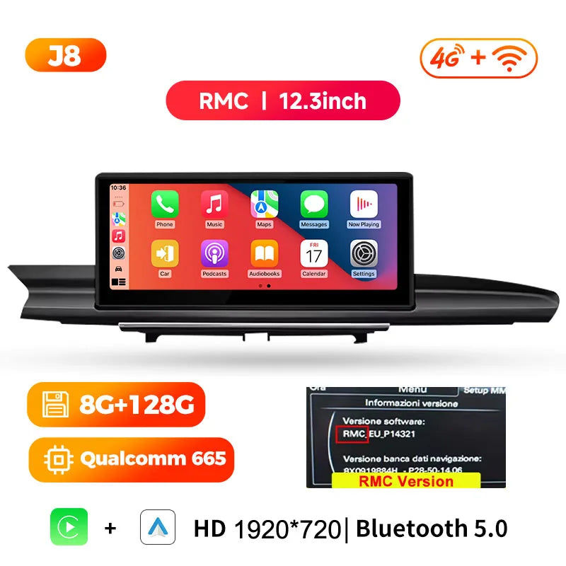 Android 14 bluetooth Car Radio Multimedia Player Carplay Screen Stereo ntelligent car systems GPS Navigation For Audi A6 A7 C7