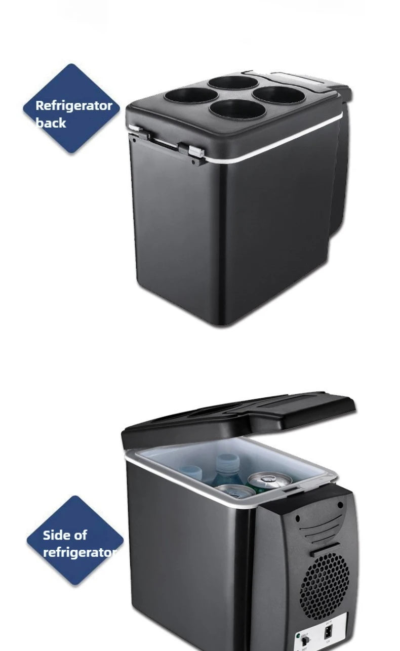 6L Portable Compact Mini Fridge 12V Car Refrigerator Freezer for Camping Traveling Electric Cool Box Summer Outdoor Fridge
