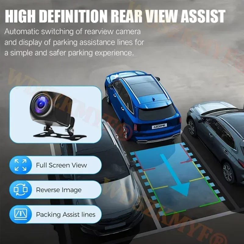 3 Lens Car DVR 4K WIFI GPS Car Dash Cam Video Recorder 1080P inside Front and Rear View Cameras 24H Parking Monitor Black Box