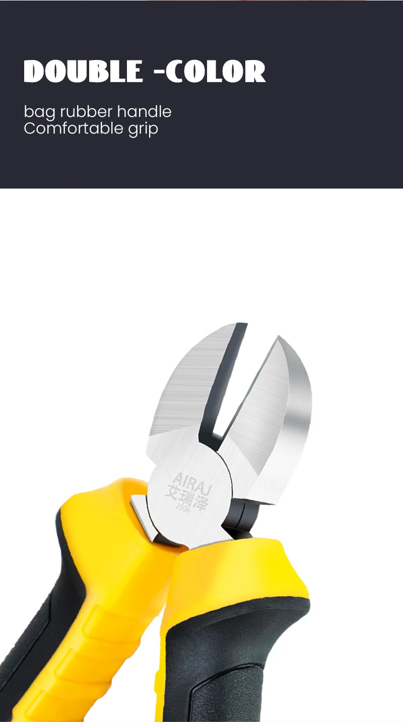 AIRAJ 6/8 Inch Wire Pliers Sharp Large Opening Stripping Pliers Industrial Grade Multifunctional Hardware Manual Tools