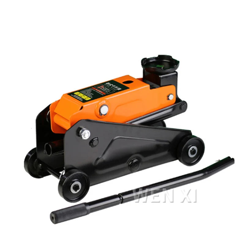2Ton Hydraulic Trolley Steel Jack Flat Lifting Height 145-400mm 360° Wheels Car Lifter Axle Stand for Workshop Home Lifting Tool