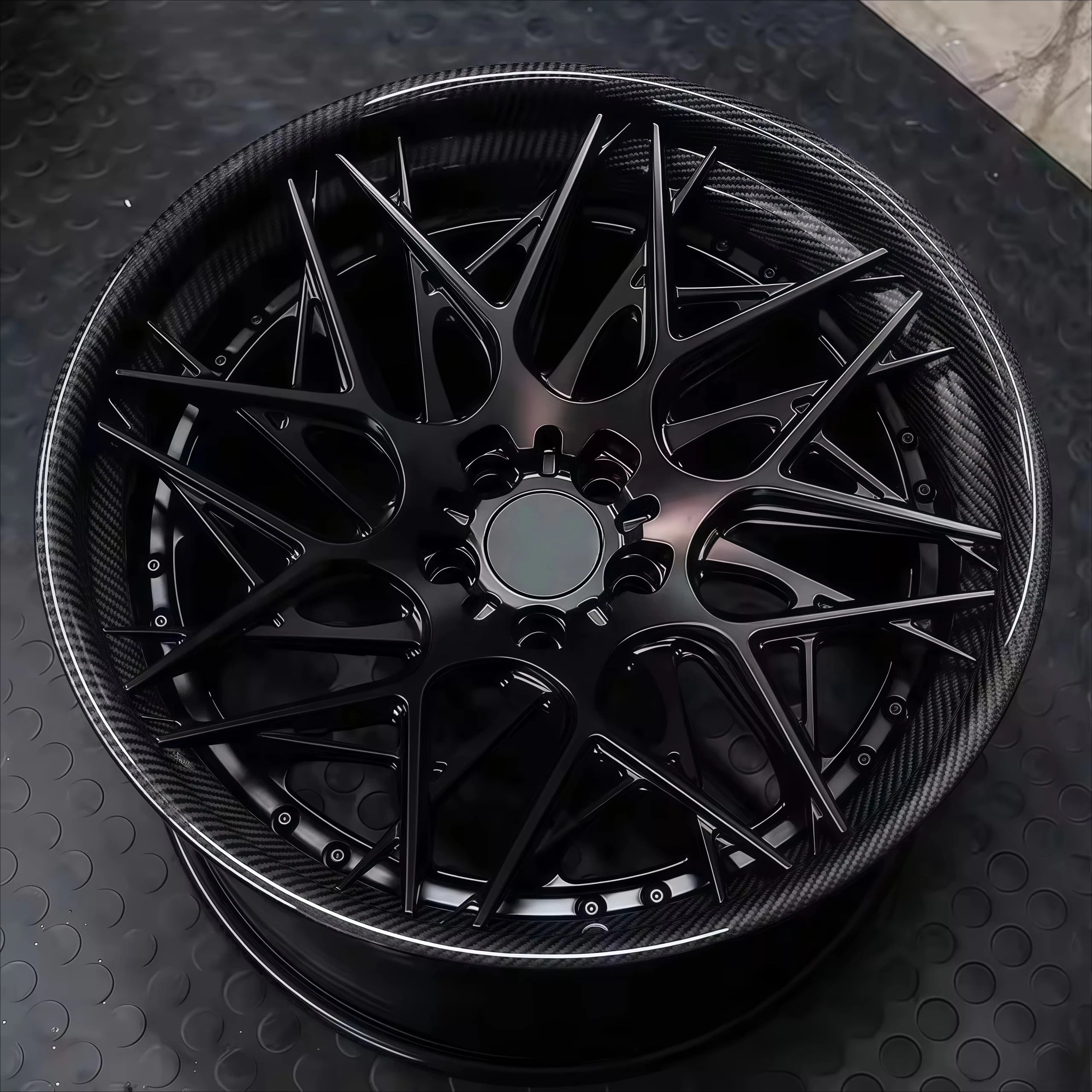 Custom OEM Deep Dish Car Carbon Fiber Wheel for BMW for Adui Urus C8 Wheel Rim 18 19 21 20 22 Inch Forged Alloy 5x127 5x120
