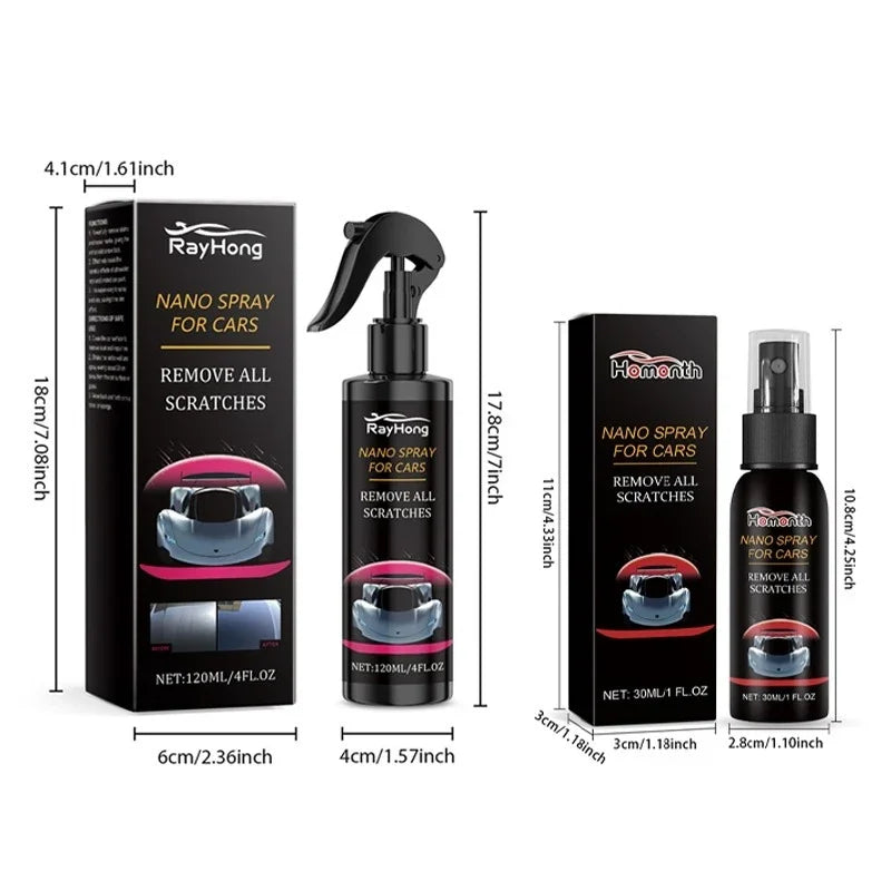 30/120ML Car Nano Coating Spray Liquid Wax Polish Paint Sealant Water Repellent Protective Layer for Automotive Detailing Shine