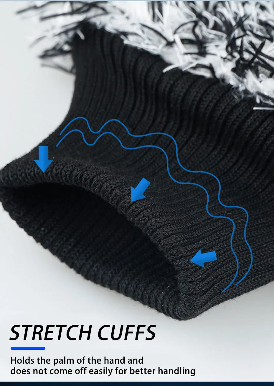 SEAMETAL Car Wash Microfiber Wheels Brush Non-Slip Ultra Soft Car Cleaning Gloves Mitt Car Wheel Spokes Brushes Car Accessories