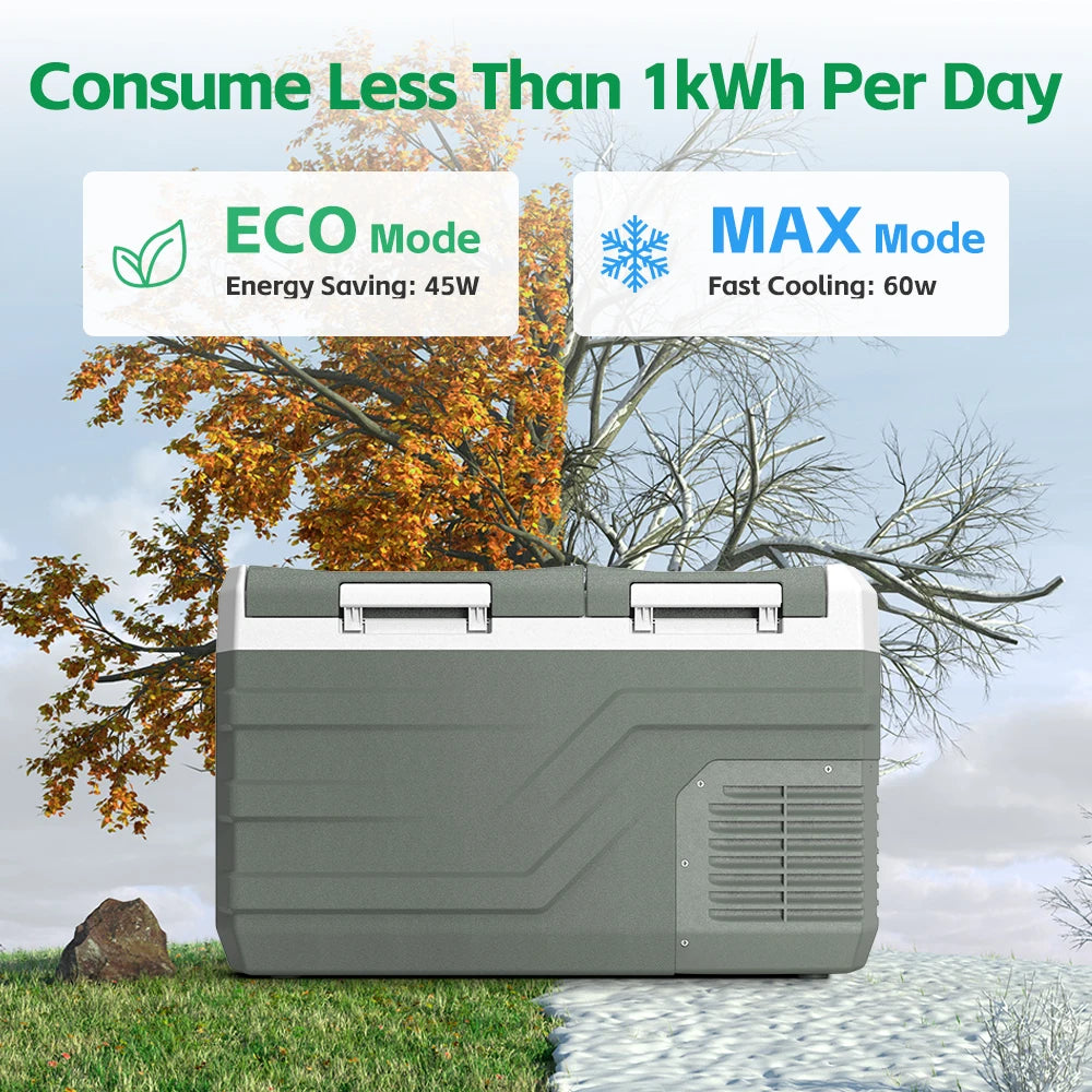 Alpicool NLS 20L 30L 40L Car Refrigerator Dual Zone 12V Portable Compressor Fridge Freezer 12/24V DC 100-240V AC for Camping
