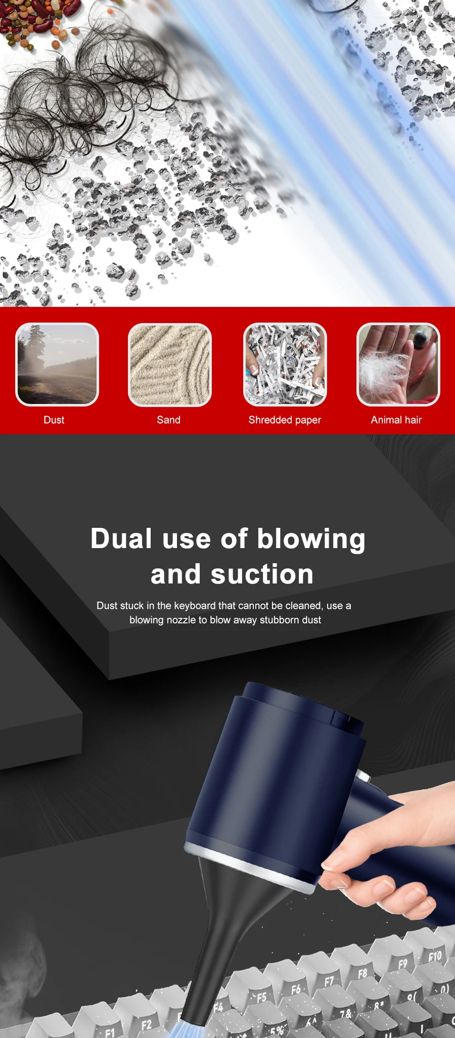 Xiaomi Car Vacuum Cleaner Handheld Wireless Vacuum Clean Household Car Mounted Strong Suction Multifunctional Vacuum Cleaner New
