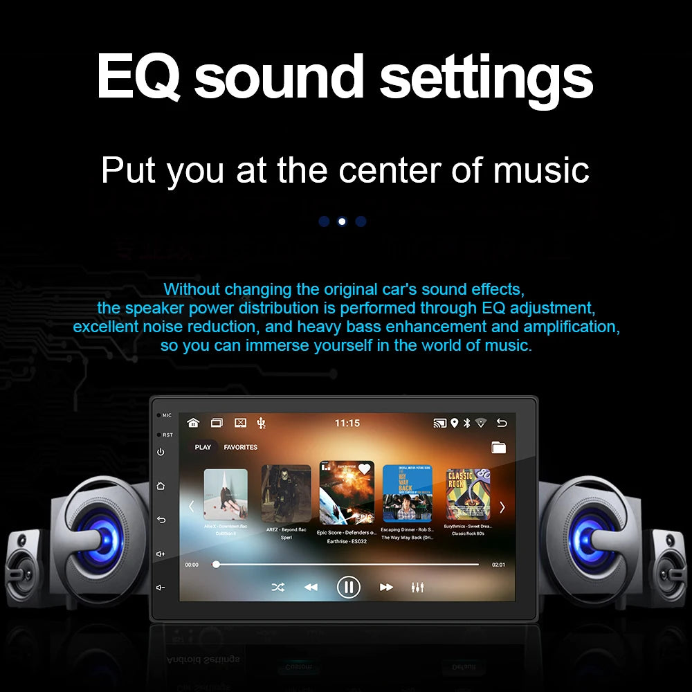 Universal 7/9/10 inch Android 13 Car Radio 64G Autoradio android 2 Din car radio GPS BT Central Multimedia Smart car systems