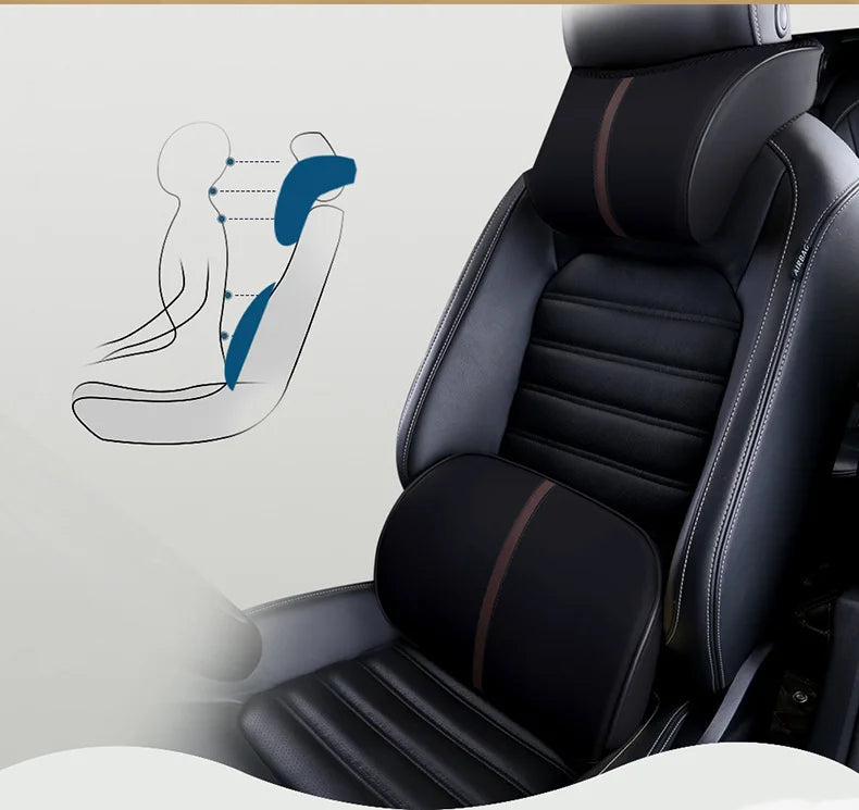 1pc Car Headrest Memory Cotton Car Pillow Neck Pillow Car Waist Pillow Car Pillow Waist Pad Car Supplies