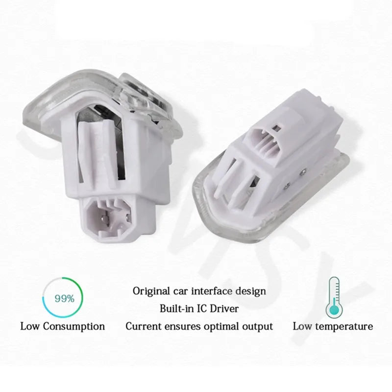 2Pcs Car Door LED Logo Lights Courtesy Projector Welcome Lamp Ghost Shadow Lamp Compatible With For Nissan Patrol Y62 2010-2021
