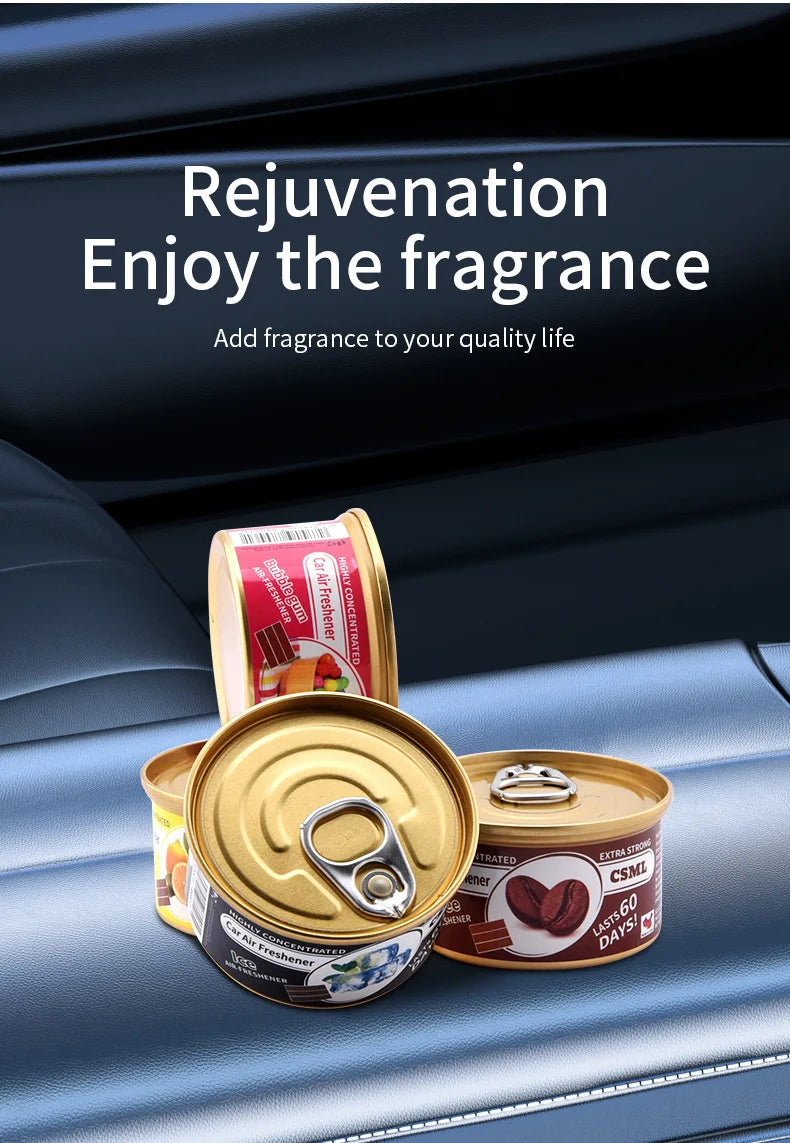 Best-selling Wooden Block Canned Car Aromatherapy, Car Fragrance Paste, Deodorizing Air Freshener, High-end Solid Perfume