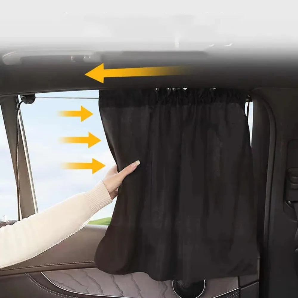 Black Suction Cup Curtain UV Protection Universal Side Window Car Window Sunshade Cover for Kid Baby Children Sunshade Summer