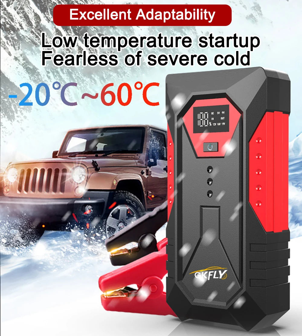 GKFLY 18000mAh Portable Car Jump Starter Power Bank Car Booster Charger 12V 2000A Starting Device Petrol Diesel Car Booster