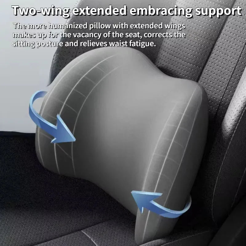 Car Memory Foam Neck Pillow Protection Lumbar Backrest Cushion Lumbar Support Car Headrest Interior Parts