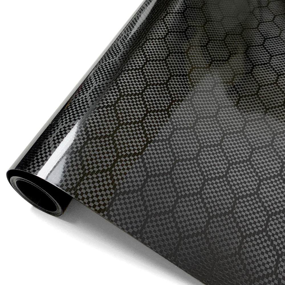 9D Carbon Fiber Car Sticker Self Adhesive Glossy Black Vinyl Wrap Film Anti-Scratch Auto Decoration Sticker for Cars Accessories