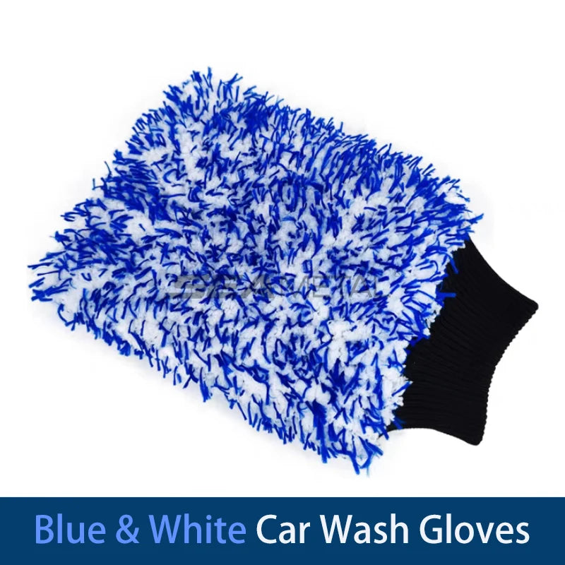 SEAMETAL Car Wash Microfiber Wheels Brush Non-Slip Ultra Soft Car Cleaning Gloves Mitt Car Wheel Spokes Brushes Car Accessories