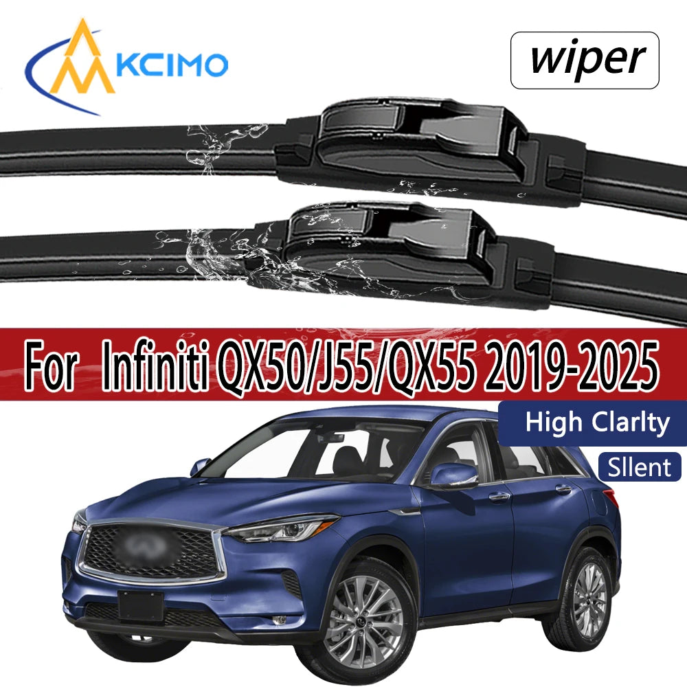 For  Infiniti QX50/J55/QX55 2019-2025 Front Windshield Wiper Blades 2pcs Windscreen Window Accessories