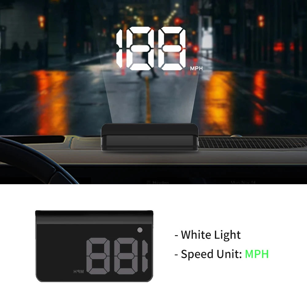 KWHUD K1 HUD Head-up Display Car GPS Digital Speedometer Universal Speed Windshield Projector Plug&Play Auto Electronic Devices
