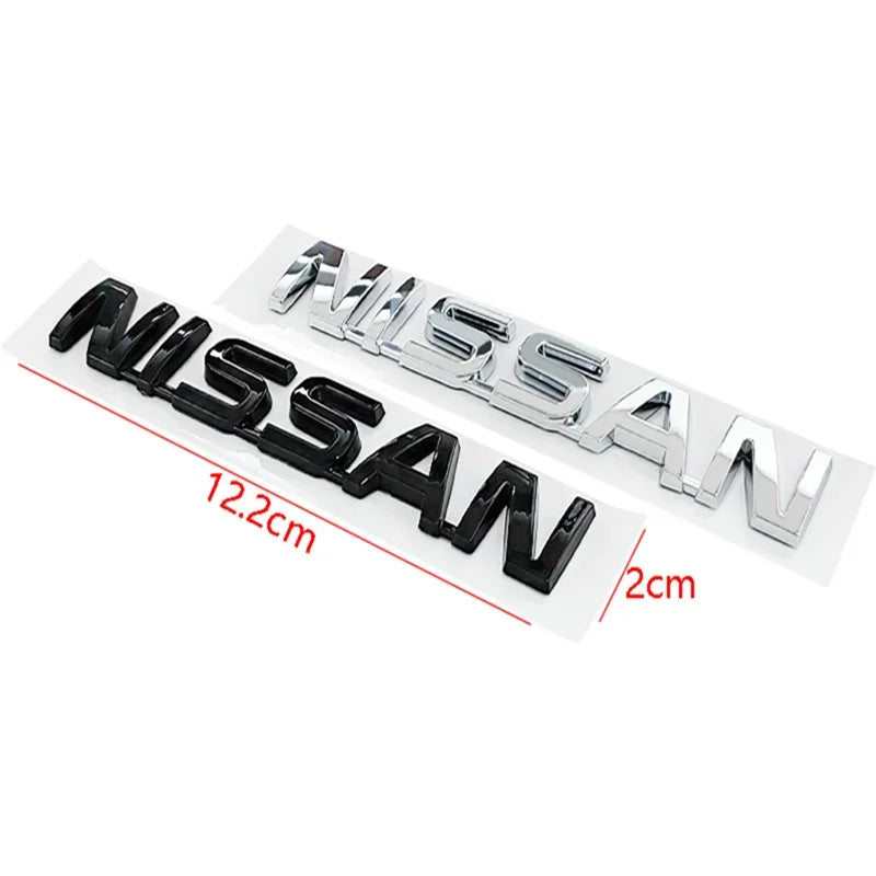 ABS Car Rear Trunk Bumper Tail Emblem Letter Sticker for Nissan Qashqai J11 J10 Leaf Juke Patrol Micra X Trail Tiida Nismo Note