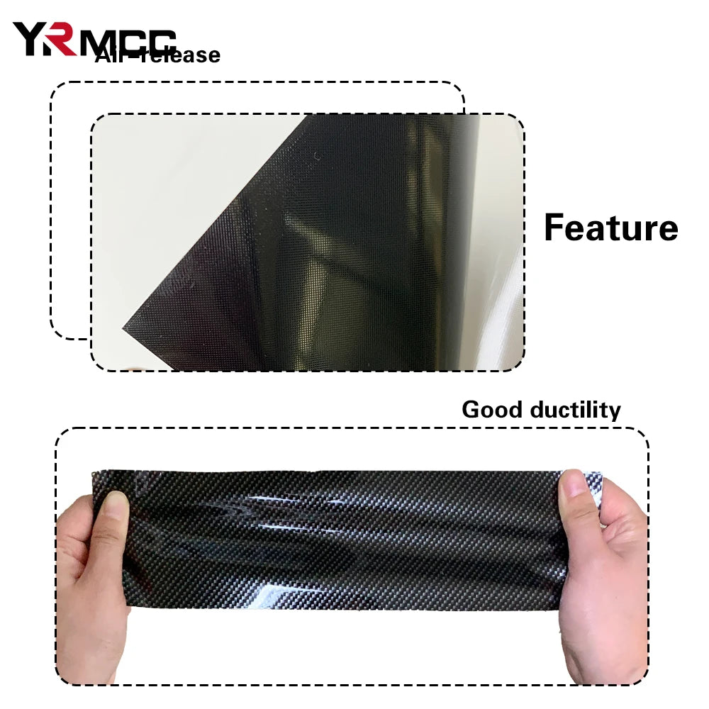 9D Carbon Fiber Car Sticker Self Adhesive Glossy Black Vinyl Wrap Film Anti-Scratch Auto Decoration Sticker for Cars Accessories