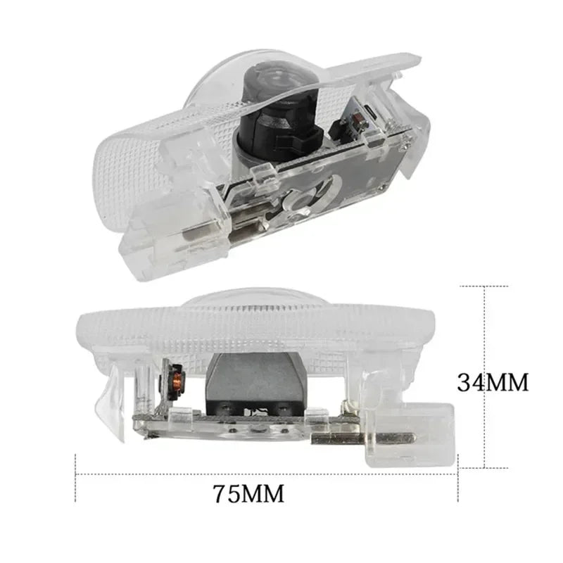 2PCS Car Door Led HD Projector Light Welcome Light Shadow Warning Lamps For Land Cruiser LC300 2007-2019 Car Accessories