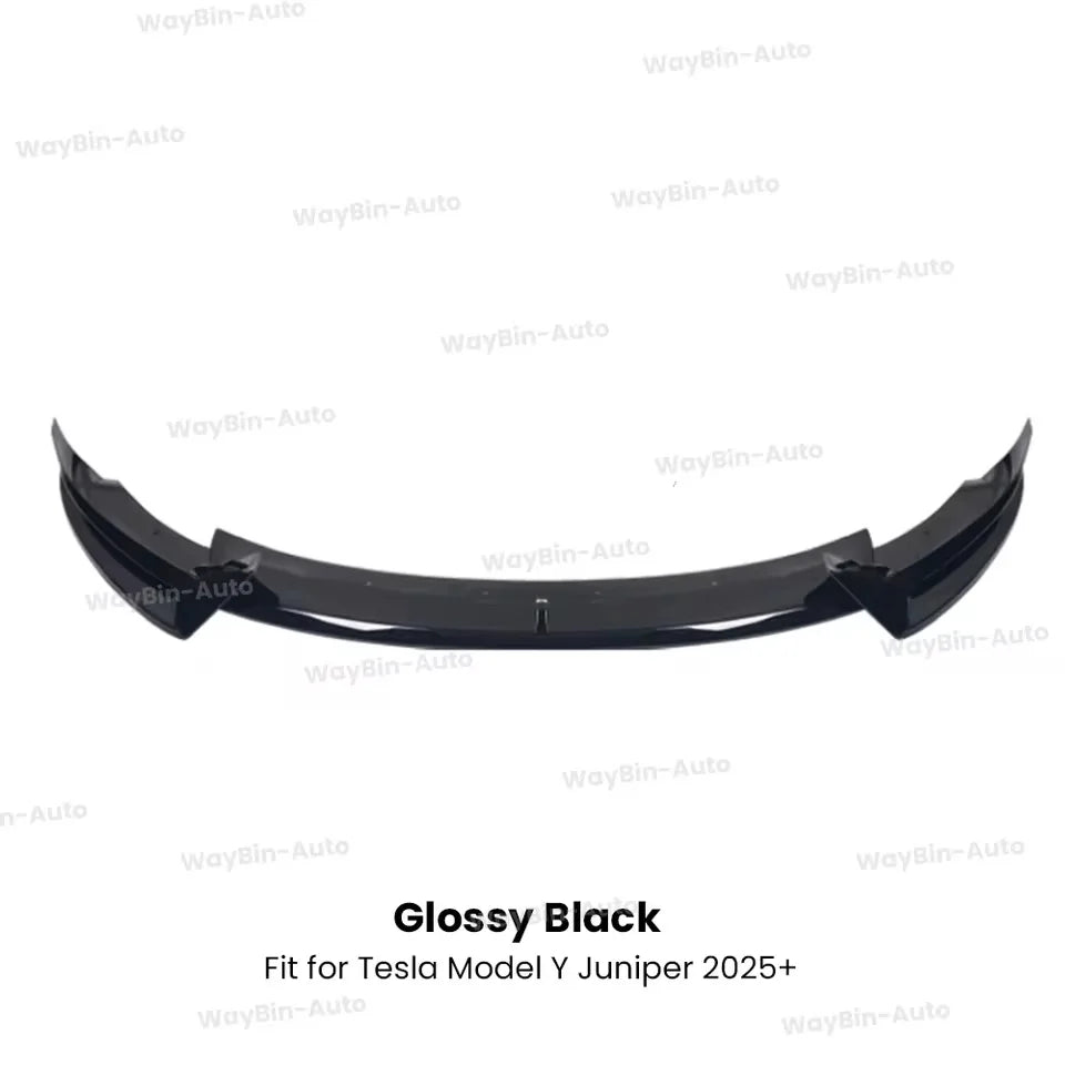 For 2025+ Tesla Model Y Juniper Front Bumper Lip Front Guard Trim Spoiler ABS Black Carbon Body kit Front Lip Accessori auto