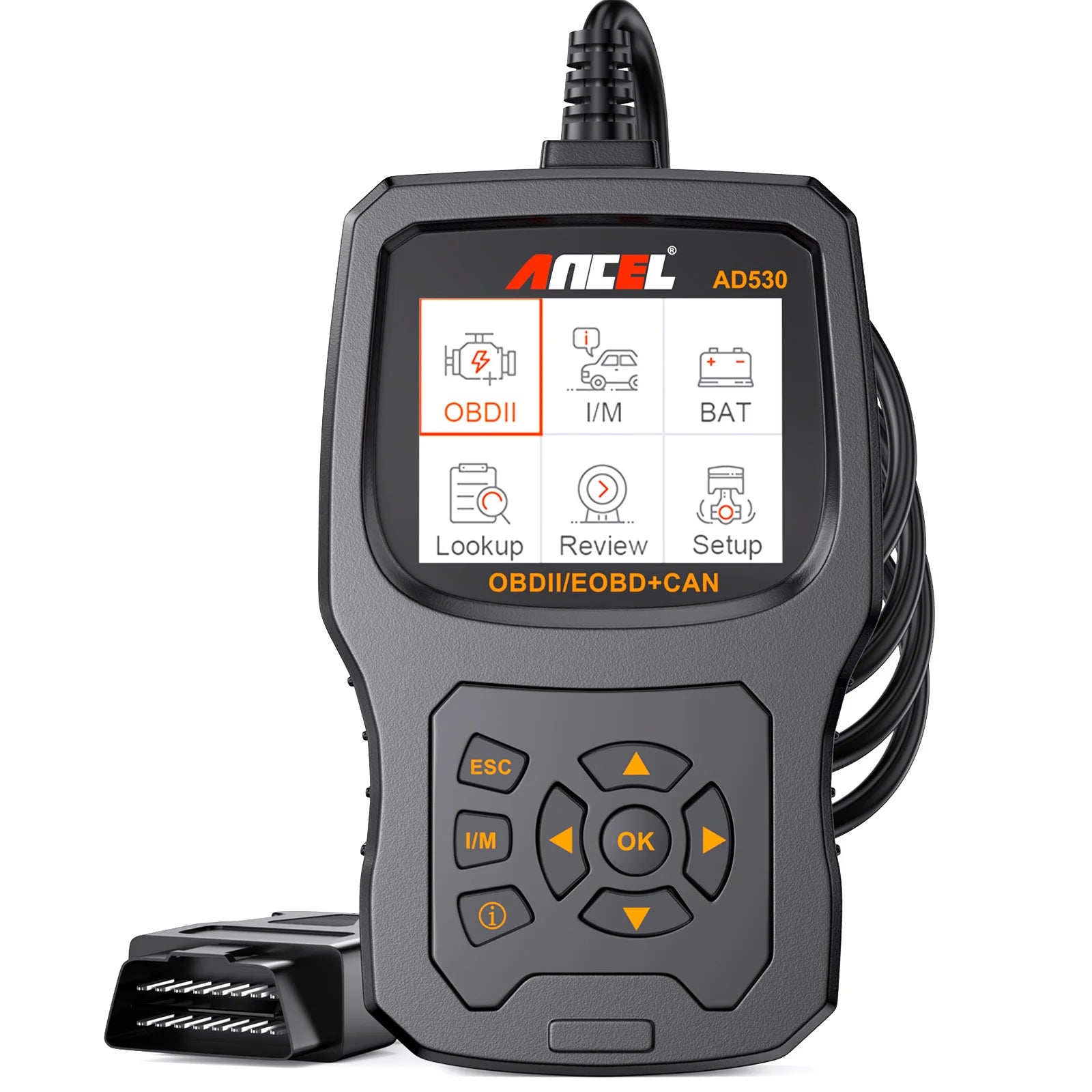 2025 ANCEL AD530 Automotive OBD2 Scanner Professional Car Code Reader Battery Tester Check Engine OBD 2 Car Diagnostic Scan Tool