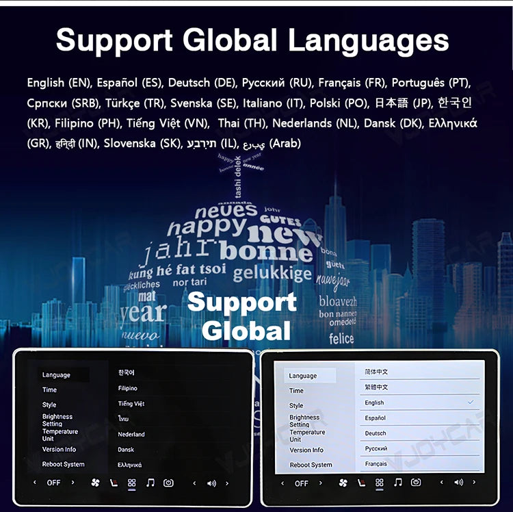 VJOYCAR Newest 8.8inch 4K HD Rear Display for Tesla Model Y 3 WIFI Entertainment Screen Qualcomm Chip 4-Direction Airlet Adjust