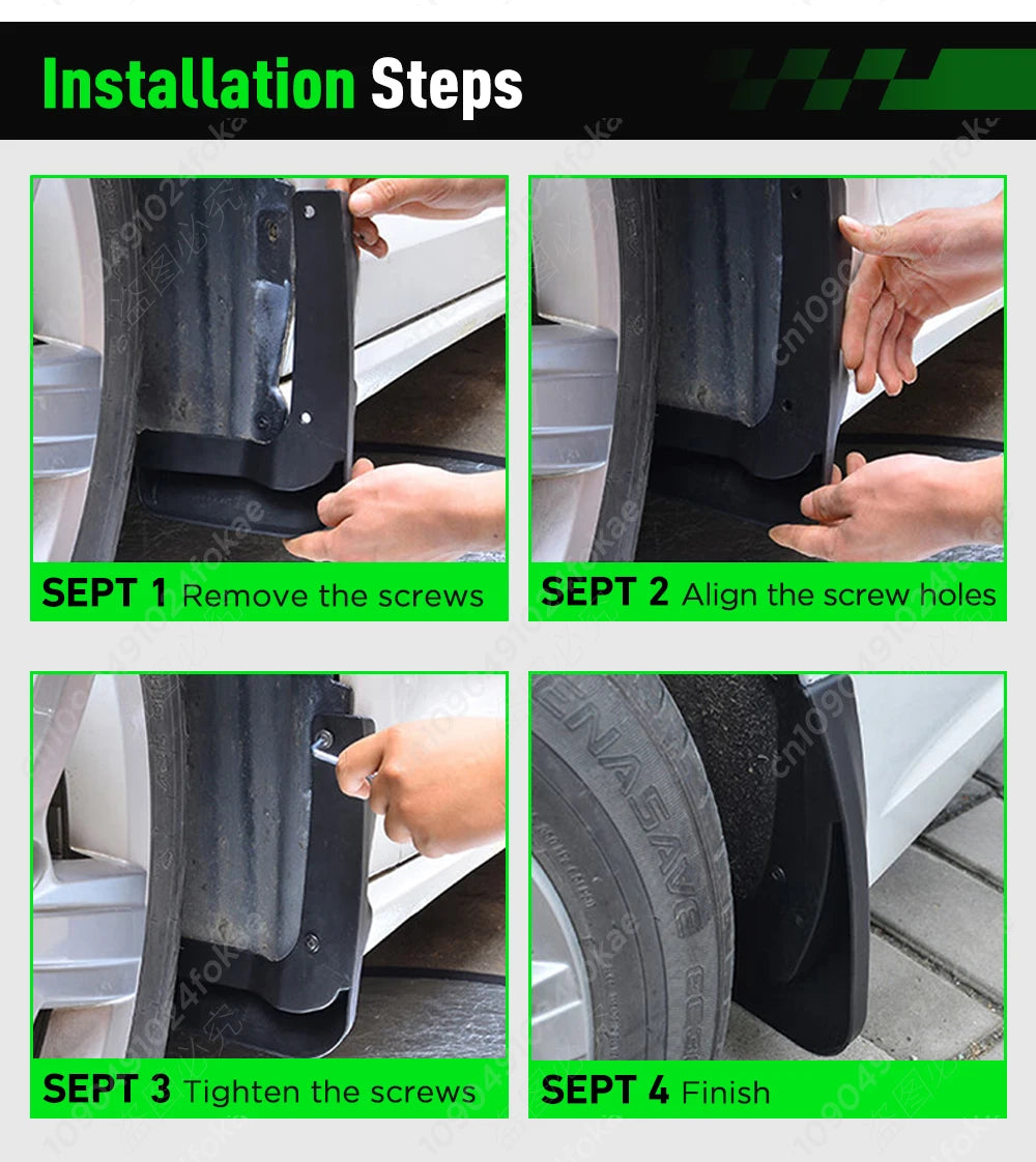 FOR High Quality ABS Plastics Automobile Fender Mudguards Mud Flaps For Porsche Cayenne 9PA 2008 2009 2010