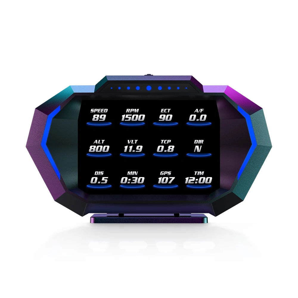 HUD P24 OBD2+GPS Head Up Display on Board Computer Multi-function Digital Speedometer Slope Meter Inclinometro 4x4 Off Road