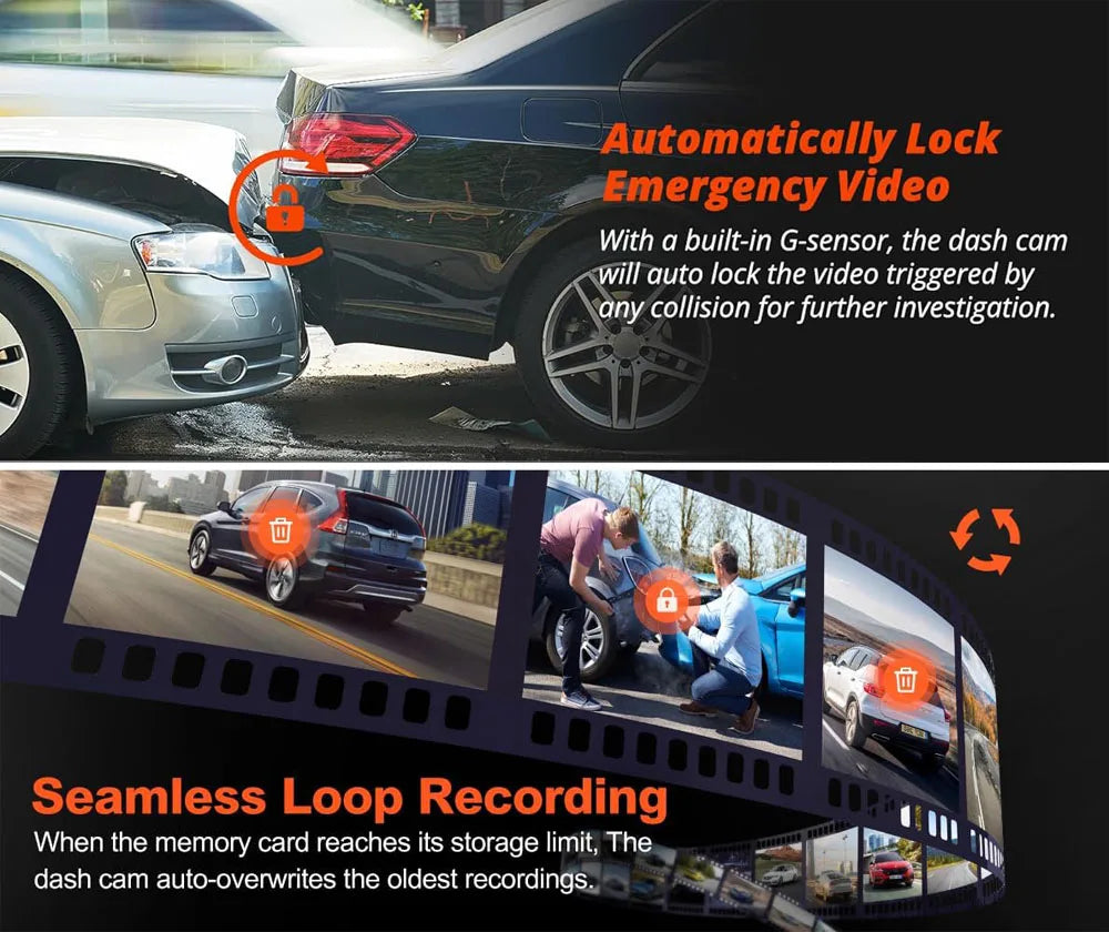 UHD 4K+2.5K Car DVR Front And Back Dash Cam Camera 5G WIFI GPS Dashcam Mini Black Box With 24H Parking Monitor Night Vision