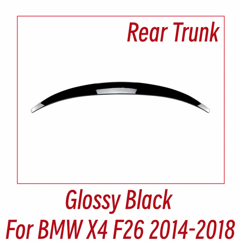 For BMW X4 F26 2014 2015 2016 2017 2018 Bodykit Car Rear Trunk Lid Rear Window Black Carbon Spoiler Wings Tuning Accessorie Part