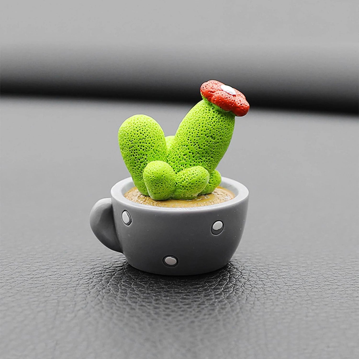 4pc/set Mini Simulation Succulent Cactus Resin Crafts Home Desktop Car Interior Decorative Ornaments