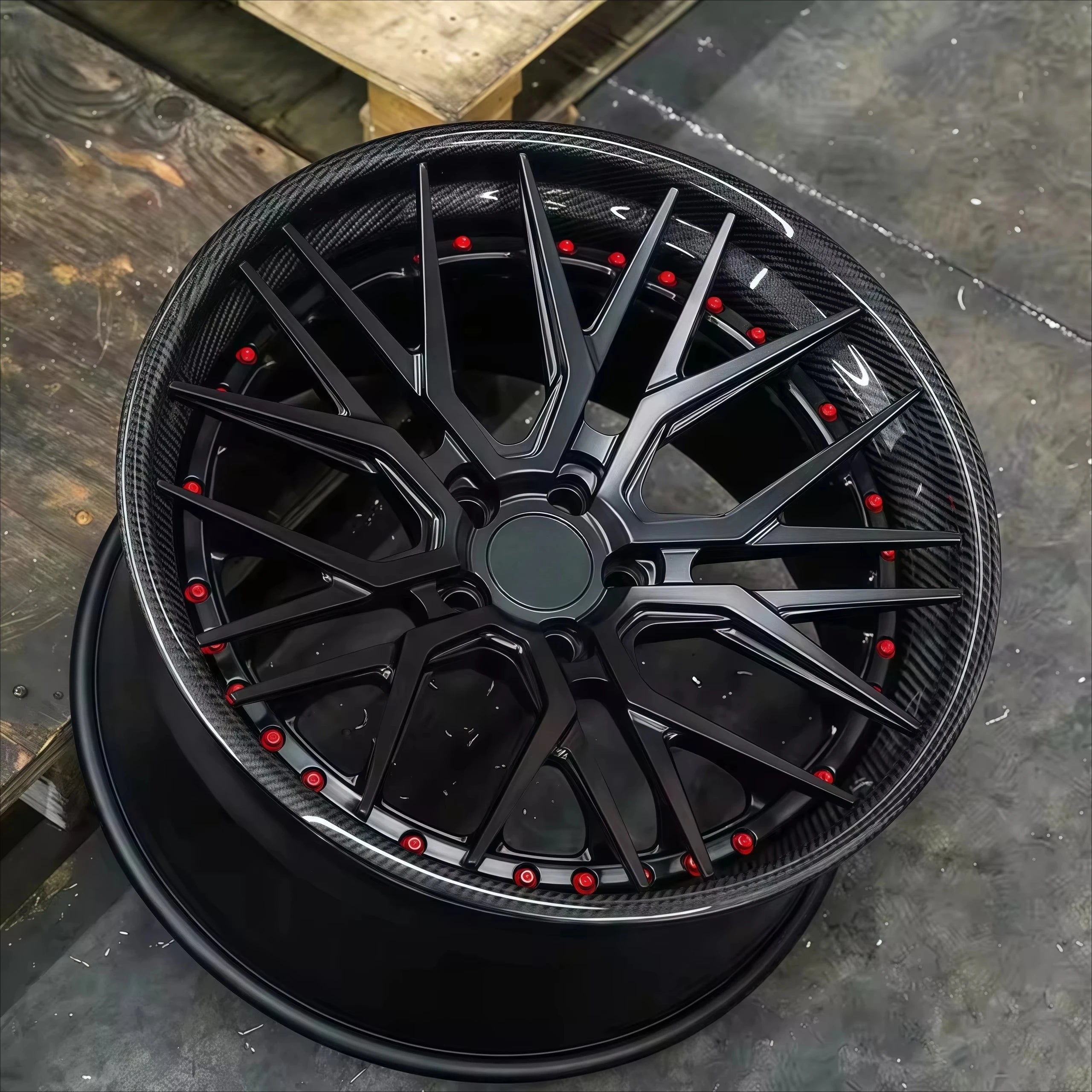 Custom OEM Deep Dish Car Carbon Fiber Wheel for BMW for Adui Urus C8 Wheel Rim 18 19 21 20 22 Inch Forged Alloy 5x127 5x120