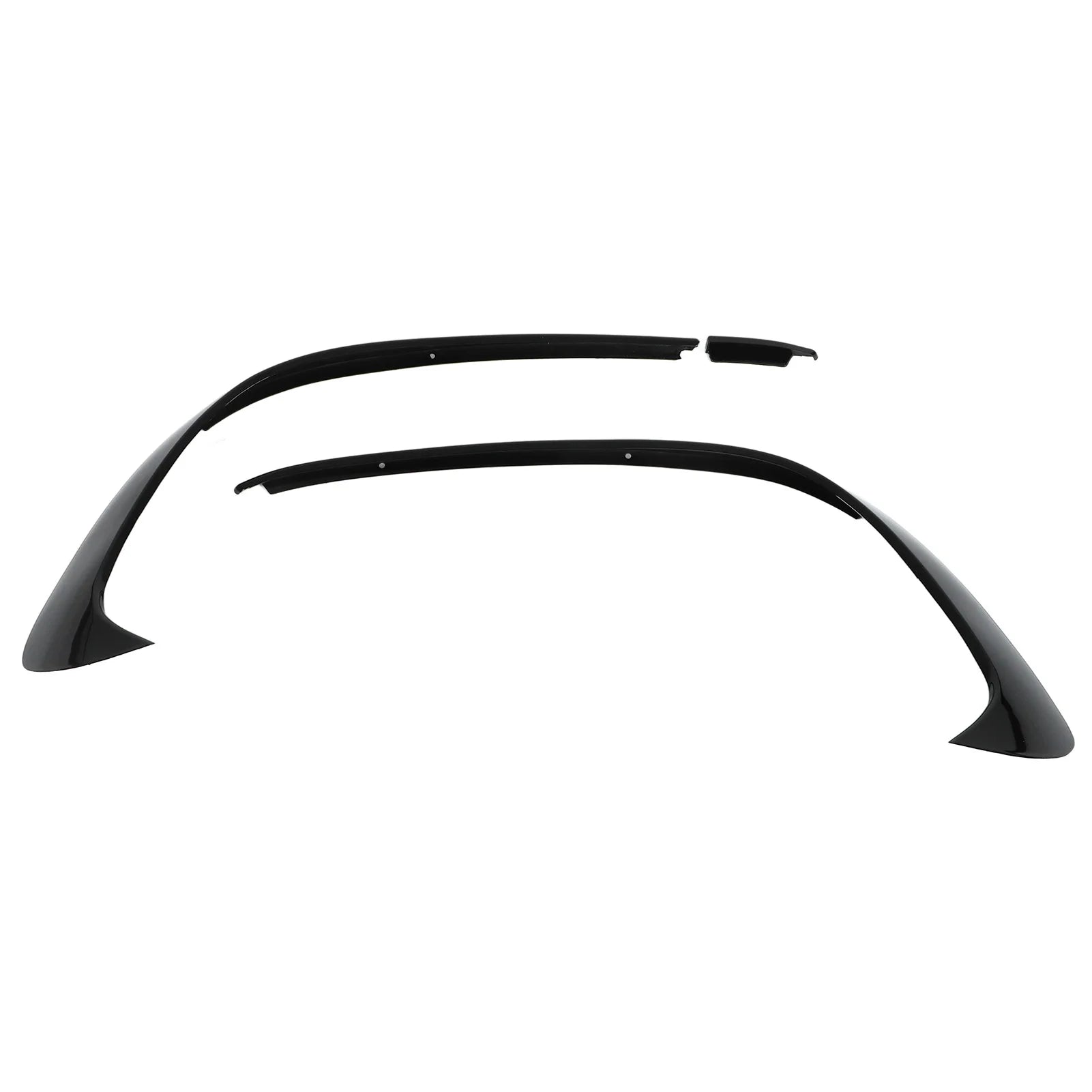 3pcs Glossy Black Front Bumper Spoiler Splitter Trim Replacement for Mercedes‑Benz A‑Class W176 AMG‑Line A45 2015 2016 2017 2018