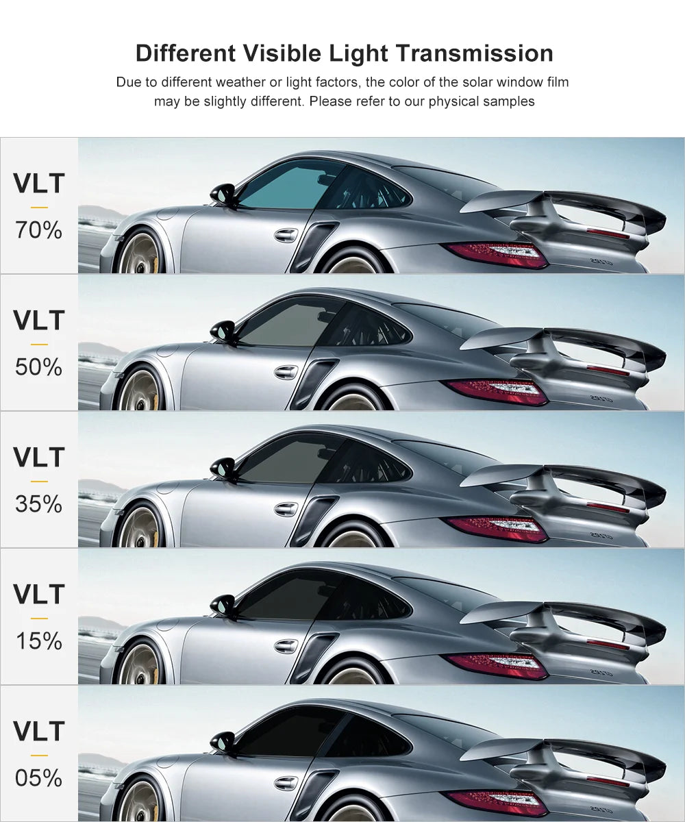 1mX6m Car Window Tint Film Privacy PET Sunshade Stickers IRR99% Nano Ceramic Tint Film Protector UV Sun Glass Windows Cover