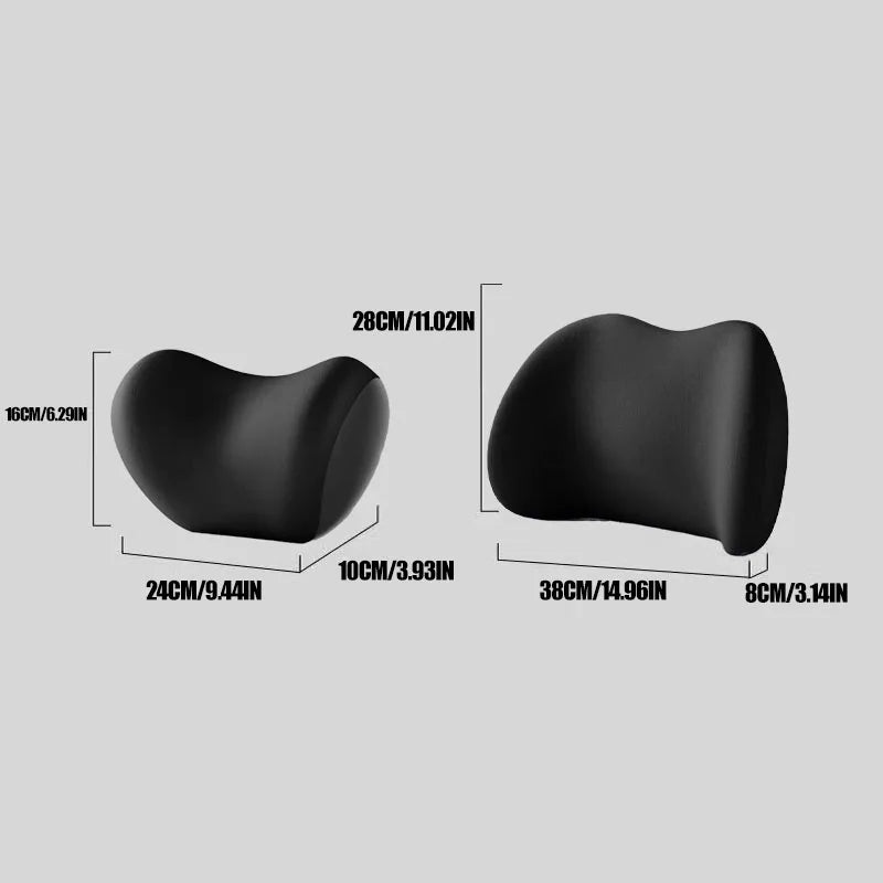 Car Memory Foam Neck Pillow Protection Lumbar Backrest Cushion Lumbar Support Car Headrest Interior Parts