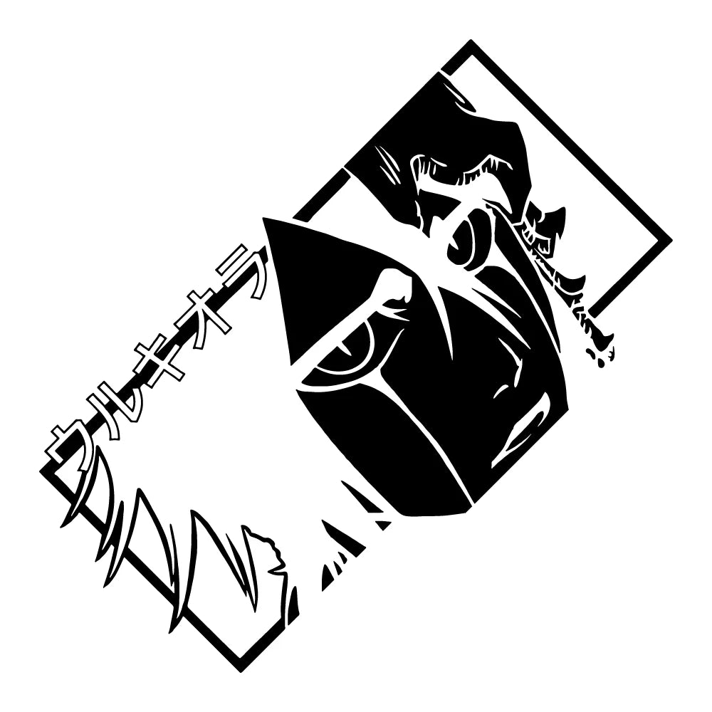 Bleach Decals Sad Hollow Anime Car Stickers Waterproof JDM Accessories Auto Exterior Decorations Car Bumper Window Door Sticker